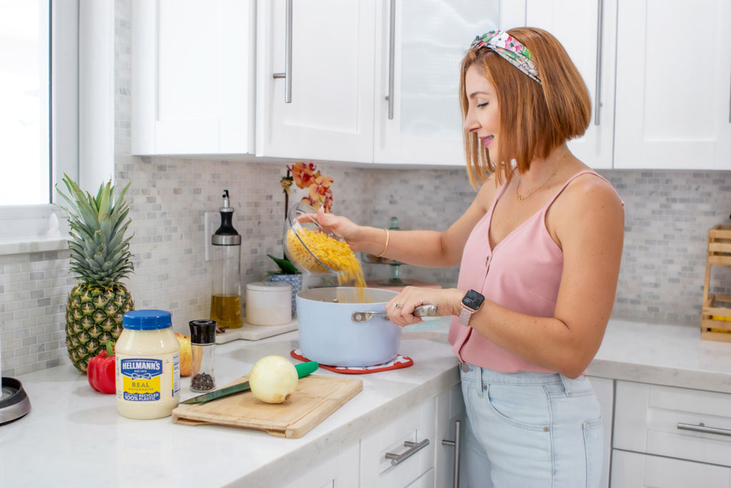 Blame it on Mei, @blameitonmei, Miami Lifestyle Mom Blogger, Ensalada de Codito macaroni salad Recipe