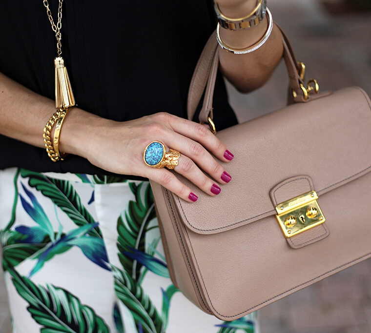 Blame it on Mei Zara Palm Tree Fall 2015 Nordstrom Top Fashion Blogger Henri Bendel Tiffany T bracelet Cartier Ballon Bleu Louis Vuitton sunglasses Miu Miu MIchael Kors Baublebar