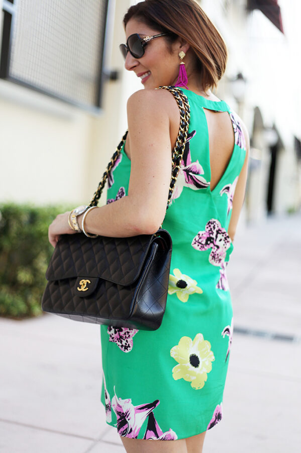 Blame it on Mei Miami Fashion Blogger Fall 2015 Baublebar drop tassel Jcrew dress Henri Bendel Tiffany bracelet Cartier Ballon Bleu Bvulgari sunglasses