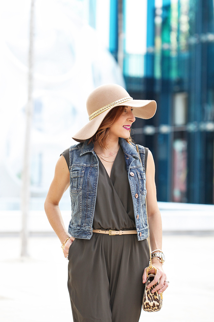 One-Piece Swing: Olive Jumpsuit + Denim Jacket - Blame it on Mei