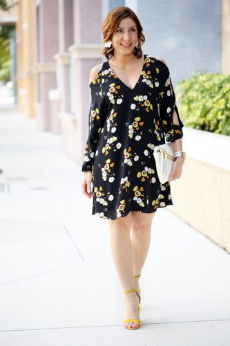 Blame-it-on-Mei-Miami-Fashion-Blogger-2016-Spring-Outfit-Look-Floral-Dress-White-Henri-Bendel-Debutante-Tassel-Clutch-Baublebar-Geranium-Earrings-Steve-Madden-Carrson-Yellow-Sandals