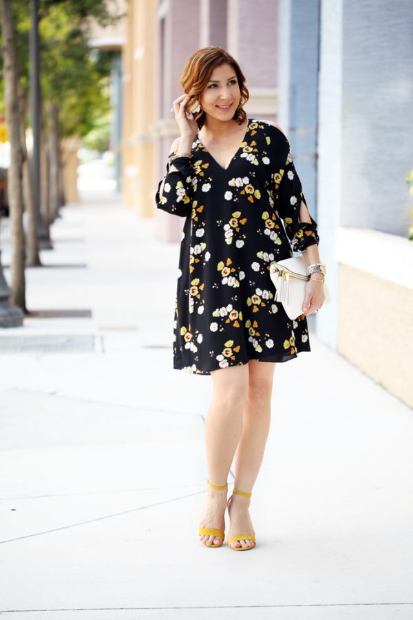 Blame-it-on-Mei-Miami-Fashion-Blogger-2016-Spring-Outfit-Look-Floral-Dress-White-Henri-Bendel-Debutante-Tassel-Clutch-Baublebar-Geranium-Earrings-Steve-Madden-Carrson-Yellow-Sandals