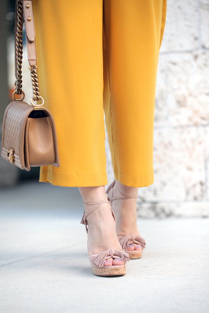 Blame-it-on-Mei-Miami-Fashion-Blogger-2016-Spring-Outfit-Look-Ruffle-Crop-Top-Wide-Trouser-Chanel-Boy-Aquazzura-Wild-One-Wedge-Tassel-Earrings-Soft-Waves-Short-Hair