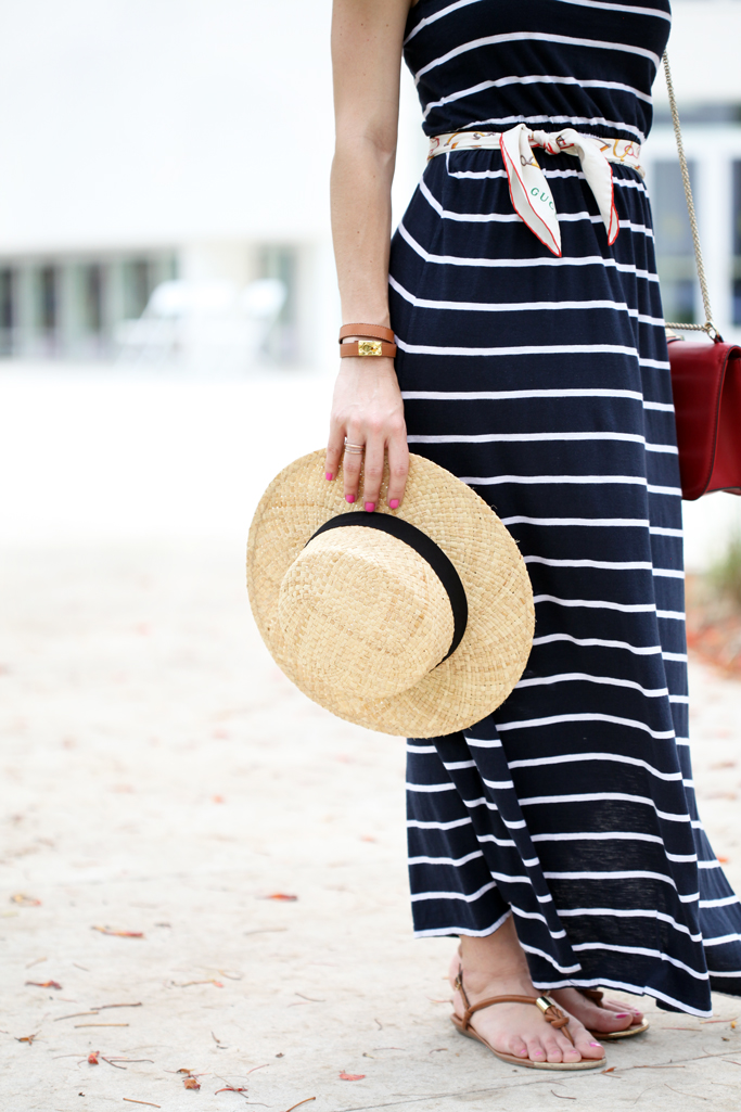 Blame-it-on-Mei-Miami-Fashion-Blogger-2016-Summer-Outfit-Stripe-Maxi-Dress-4-July-Inspired-Look-Panama-Hat-Valentino-Rockstud-Red-Handbag-Scarf-As-Belt