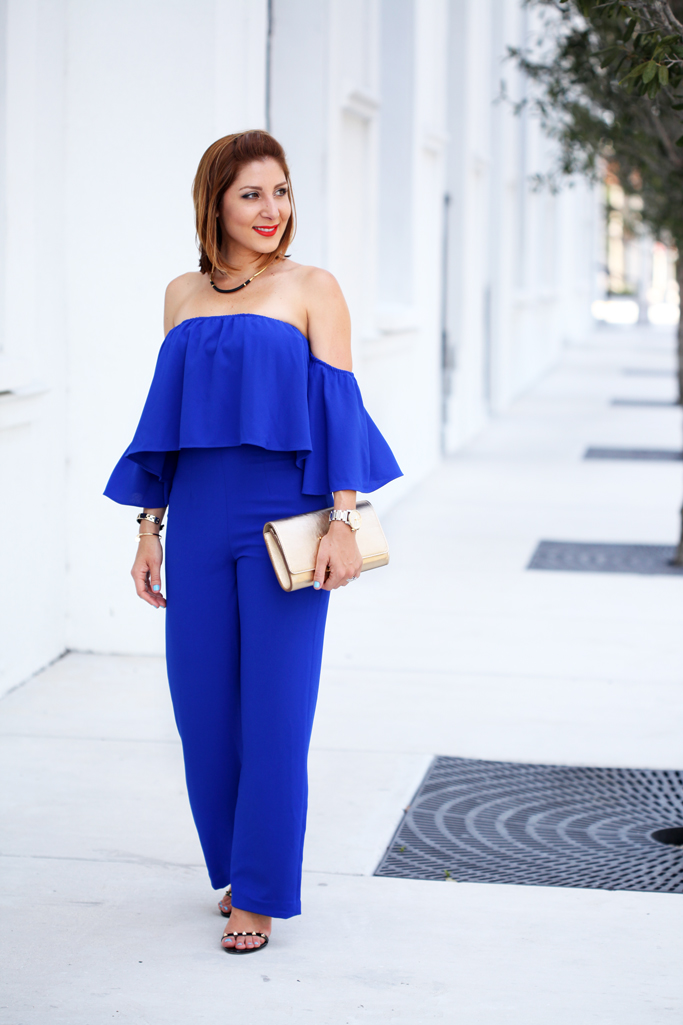 Beyond The Frills: Off-The-Shoulder Jumpsuit + Stella & Dot Accessories ...