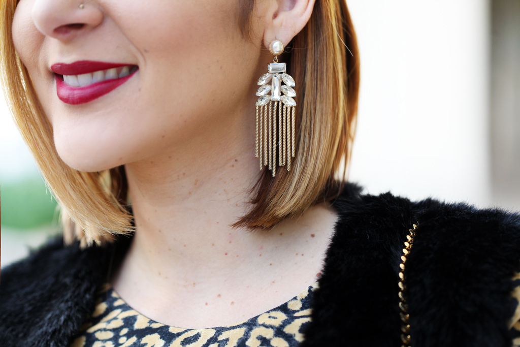 Blame-it-on-Mei-Miami-Fashion-Blogger-2016-Thanksgiving-Look-Holiday-Outfit-Animal-Print-Dress-Faux-Fur-Vest-Louboutin-Iriza-Patent-YSL-Velvet-Clutch-Chandelier-Earrrings