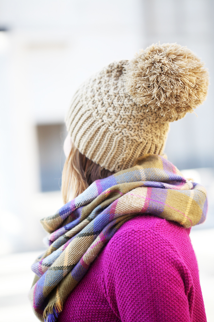 Colorfully in Minneapolis: Blanket Scarf + Over-the-knee Boots - Blame ...