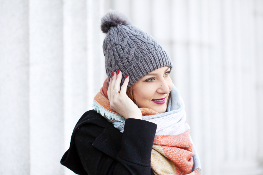 All Bundled Up: Wool Jacket + Pom Pom Beanie - Blame it on Mei | Miami ...