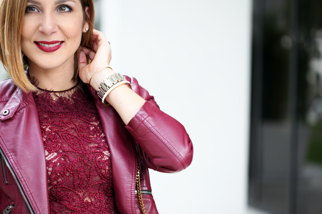 Blame-it-on-Mei-Miami-Fashion-Blogger-2016-Art-Basel-Miami-Lace-Crop-Top-With-Moto-Jacket-Joggers-Date-Night-Look-YSL-Tassel-Valentino-Rockstud-Sandal