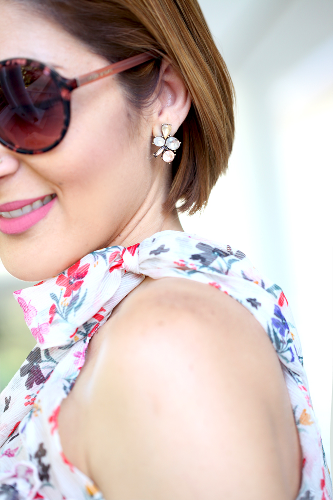 Blame-it-on-Mei-Miami-Fashion-Blogger-2017-Casual-Look-Floral-Cold-Shoulder-Button-Denim-Skirt-Valentino-City-Rockstud-Sandals-White-Gucci-GG-Marmont-Chevron