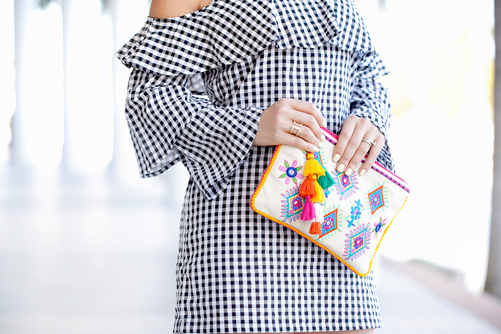 Blame it on Mei, @blameitonmei, Miami Fashion Blogger, 2017, Gingham Dress, Tiered Bell Sleeve