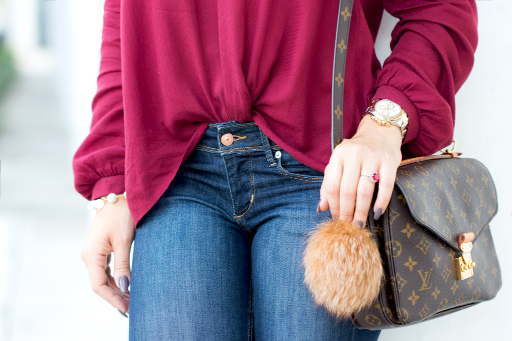 Blame it on Mei, @blameitonmei, Miami Fashion Blogger, Criss Cross Tunic, Fall Autumn Look, Louis Vuitton Pochette Metis