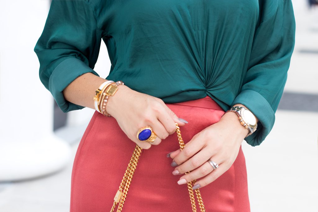 Blame it on Mei, @blameitonmei, Miami Fashion Blogger, Satin Midi Skirt Fall Autumn Look
