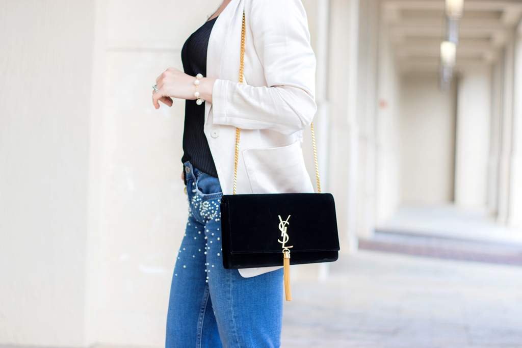 Blame it on Mei, @blameitonmei, Miami Fashion Blogger, How To Wear Pearl Jeans, Lace Cami