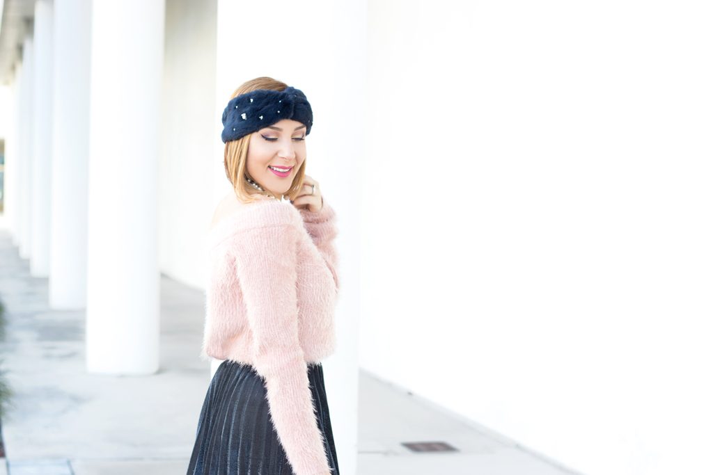 Blame it on Mei, @blameitonmei, Miami Fashion Blogger, Metallic Pleated Skirt