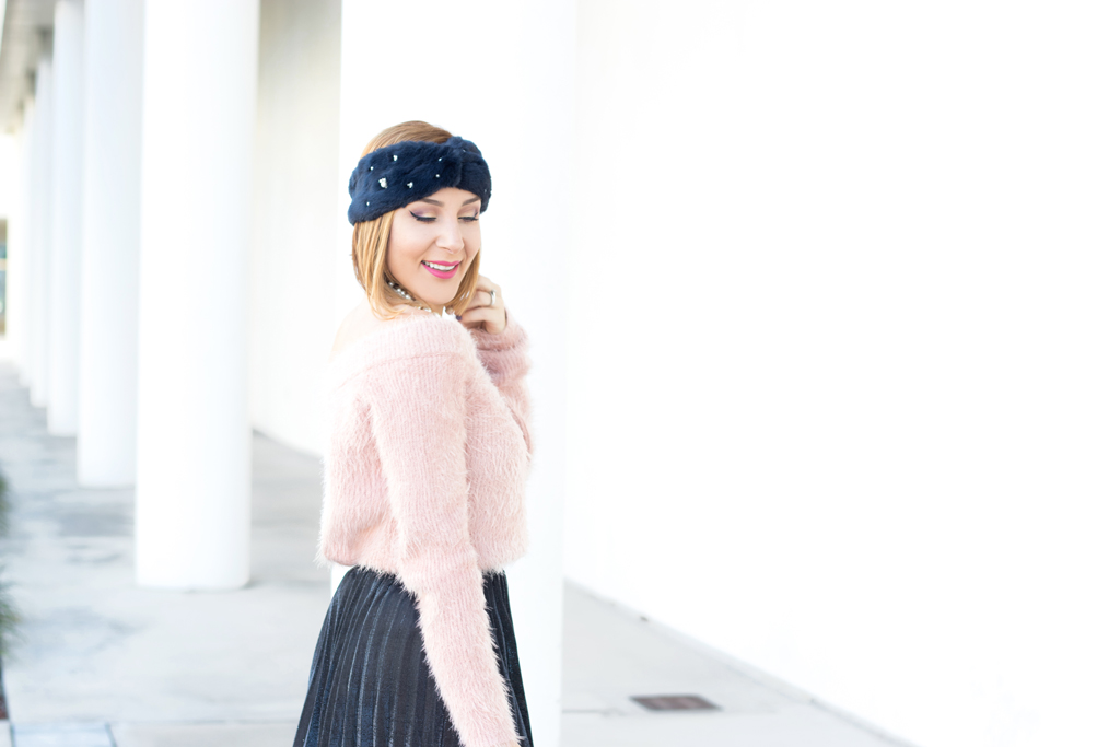 Blame it on Mei, @blameitonmei, Miami Fashion Blogger, Metallic Pleated Skirt