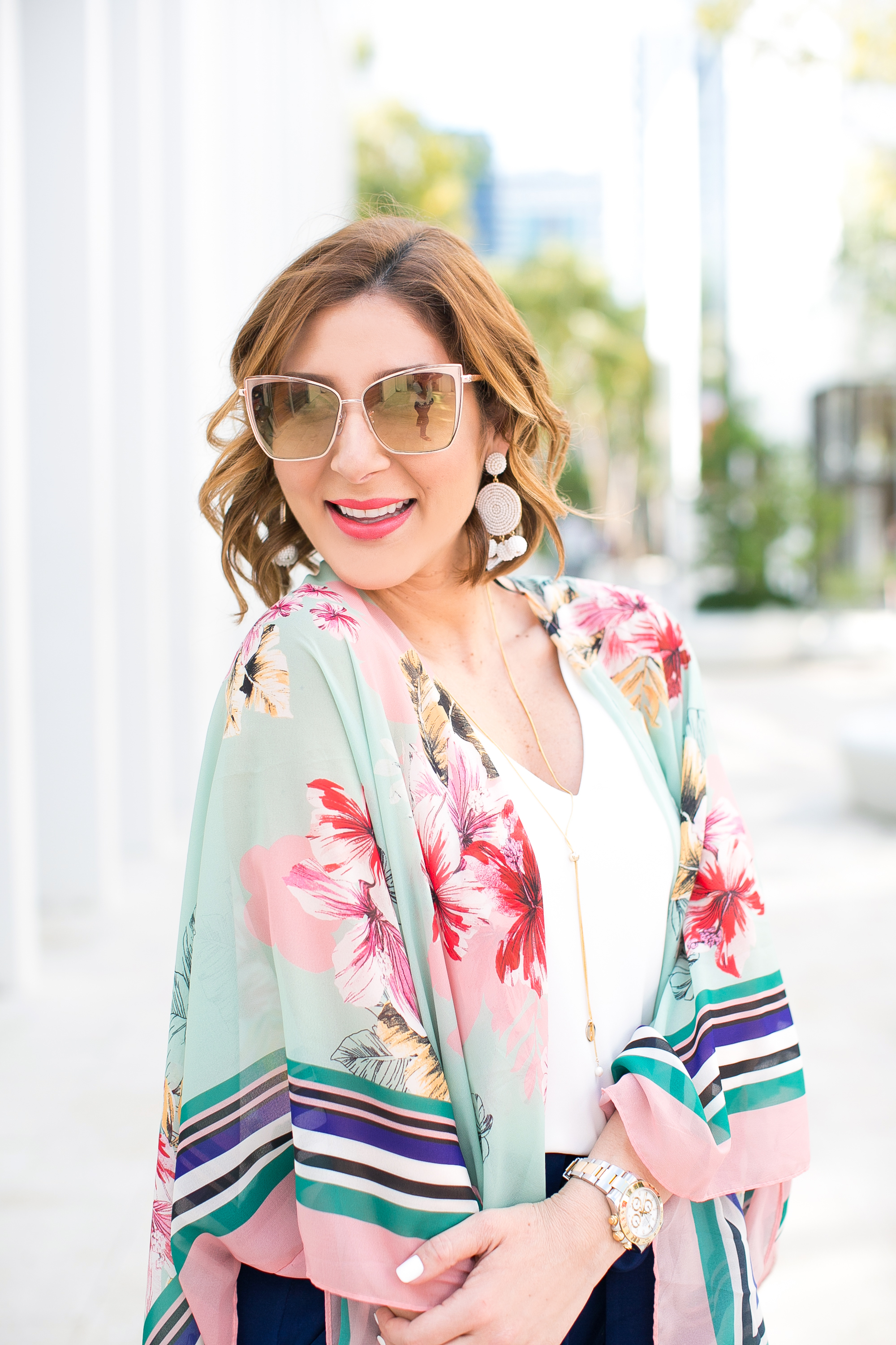 Blame it on Mei, @blameitonmei, Miami Fashion Blogger, how to style wear floral kimono