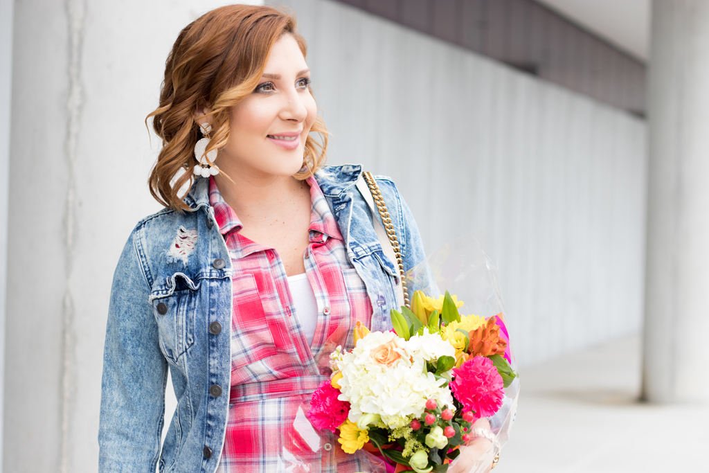 Blame it on Mei, @blameitonmei, Miami Fashion Blogger, Plaid Shirt Dress, Maternity Look