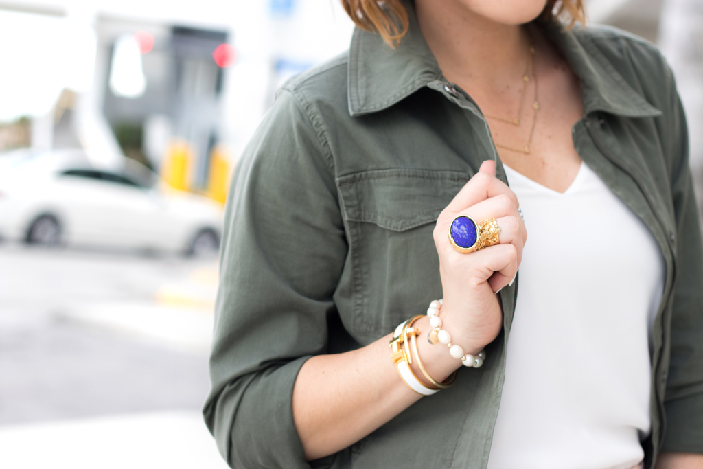 Blame it on Mei, @blameitonmei, Miami Fashion Blogger, Utility Jacket Crochet Eyelet Mini Skirt