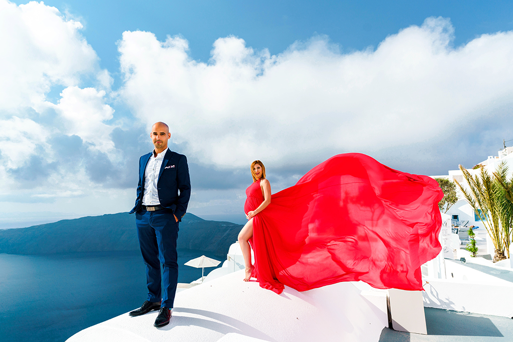 Blame it on Mei,@blameitonmei, Miami Fashion Travel Blogger, Maternity Photo Session, Red Santorini Dress
