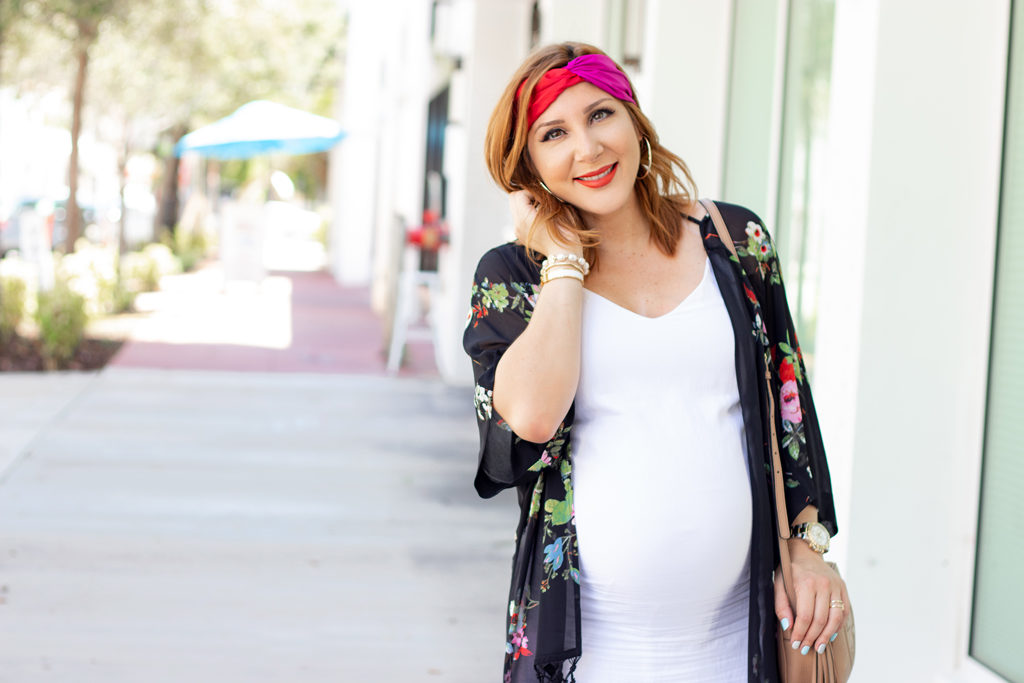 Blame it on Mei, @blameitonmei, Miami Fashion Blogger ,How To Wear A Headband, Maternity Look Outfit
