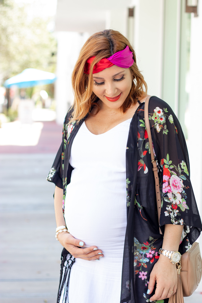 Blame it on Mei, @blameitonmei, Miami Fashion Blogger ,How To Wear A Headband, Maternity Look Outfit