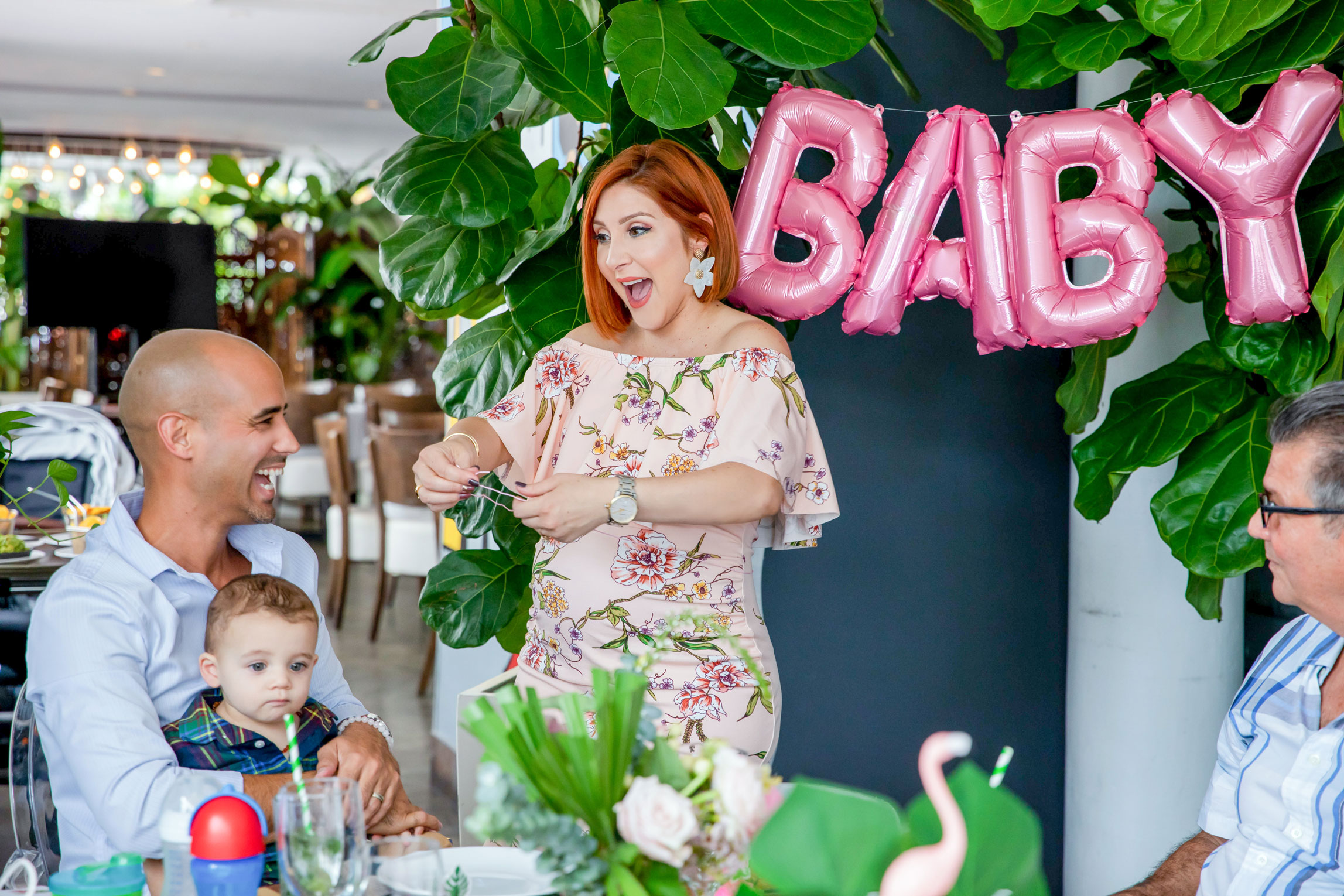 Blame it on Mei, @blameitonmei, Miami Fashion Mom Blogger, flamingo tropical baby shower theme