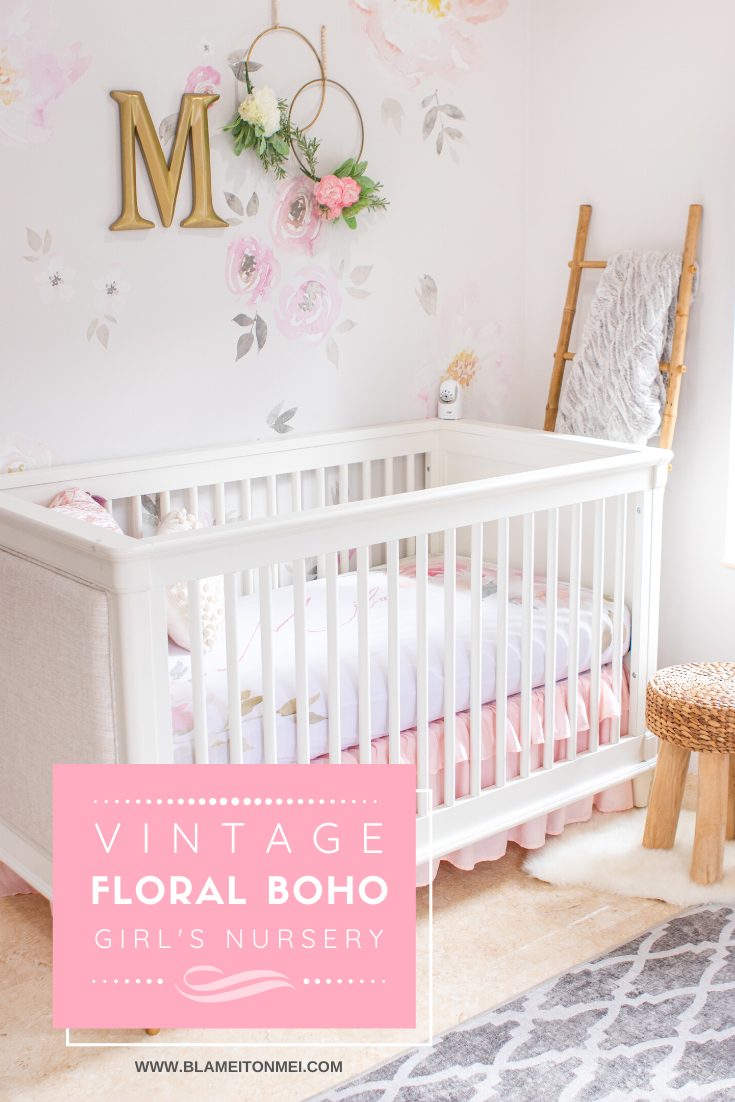 Blame it on Mei, @blameitonmei, Miami Fashion Lifestyle Mom Blogger, Vintage Floral Boho Nursery