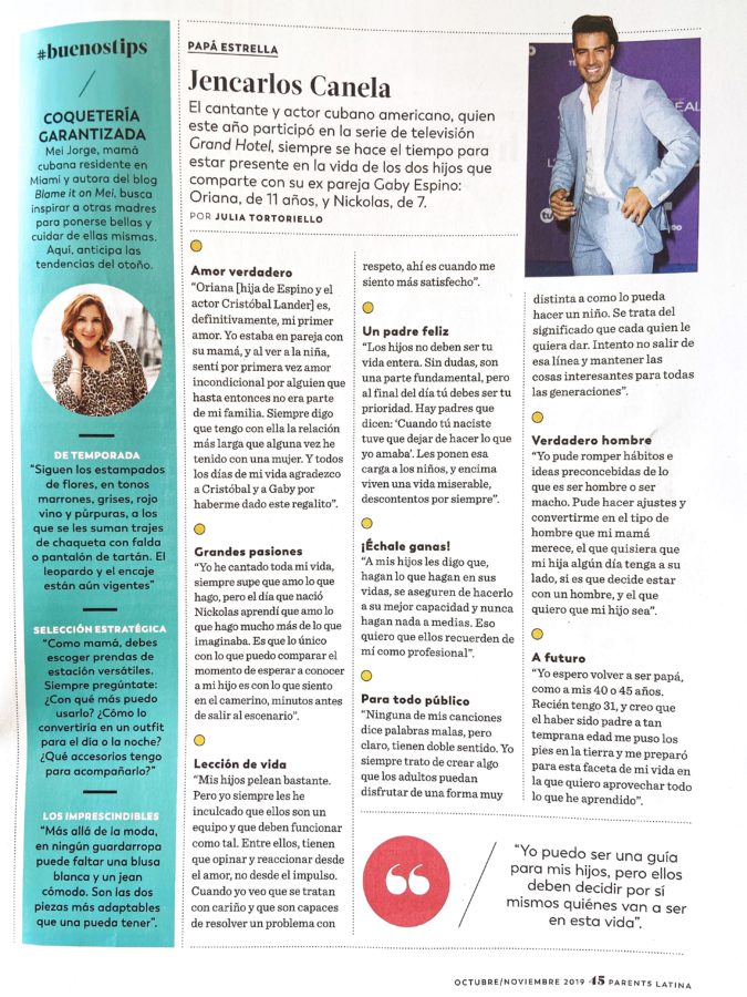 Blame it on Mei Miami Lifestyle Blogger @blameitonmei Parents Latina October November 2019